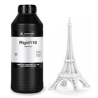 Rigid110 3D Printer Resin, Ultra-high Stiffness & High Precision, Designed for Engineering/Prototype, Non-Brittle 3D Printing Liquid Resin for LCD DLP 3D Printers White, 1000g