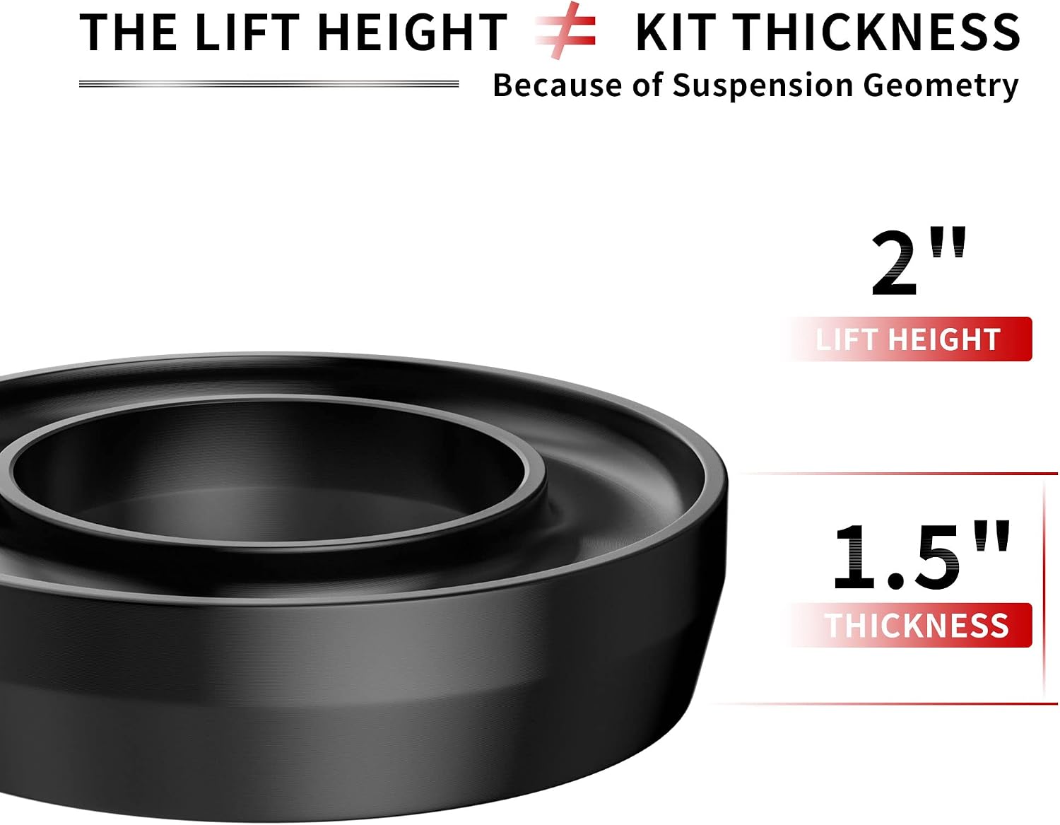 2" Front Leveling Lift Kit for 1999-2006 Silverado 1500 GMC Sierra 1500 (2WD Only), Leveling Lift Kit Forged Front Strut Spacers Raise your Car by 2"