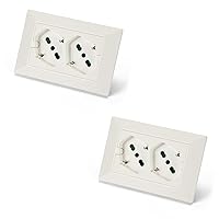 FANTON 42100-B2 set di 2 pz Multipresa universale da incasso OPERA/PLA doppia presa