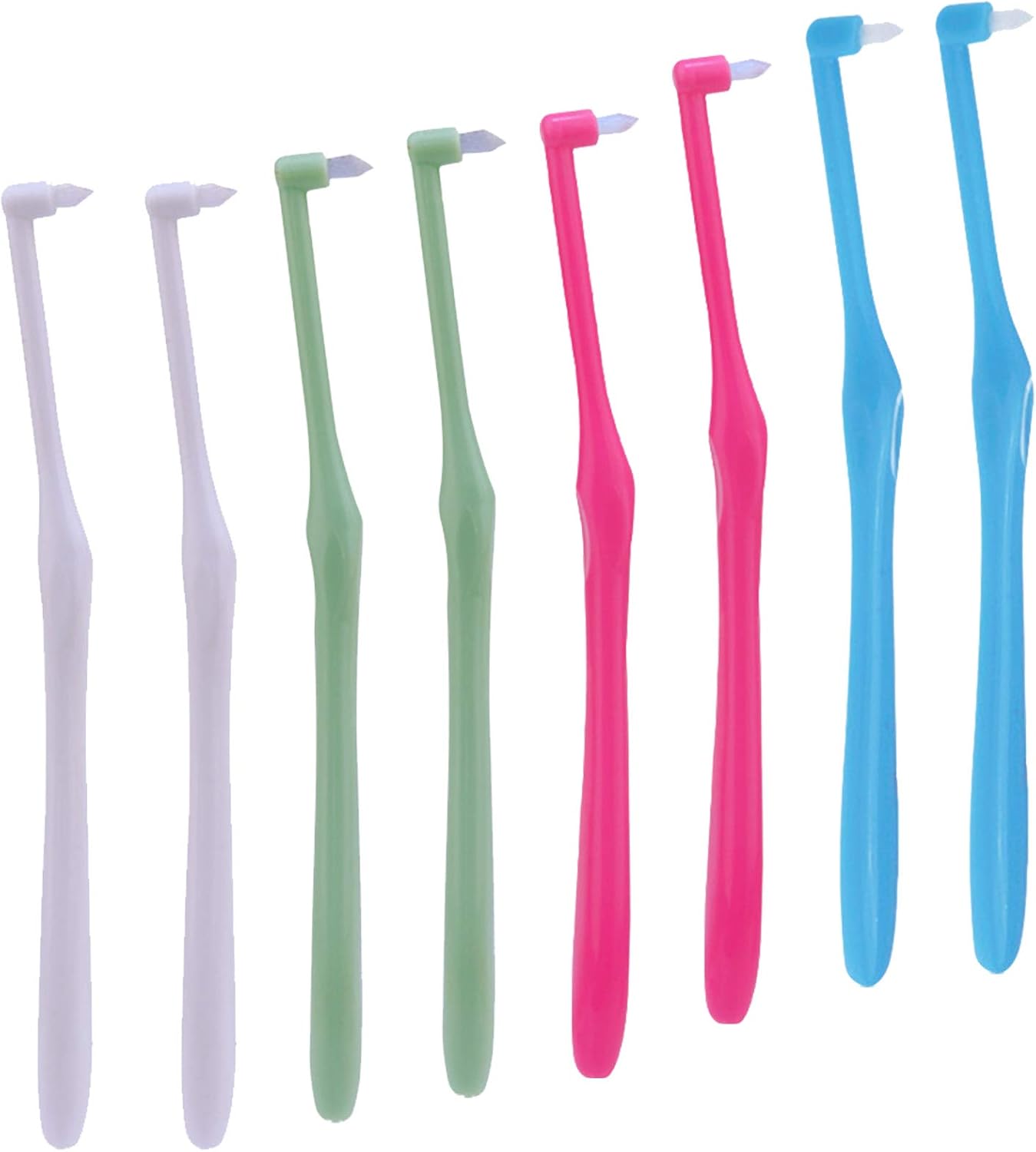 8 PCS Interspace Toothbrushes,Single Tufted Toothbrush Endtuft Tapered