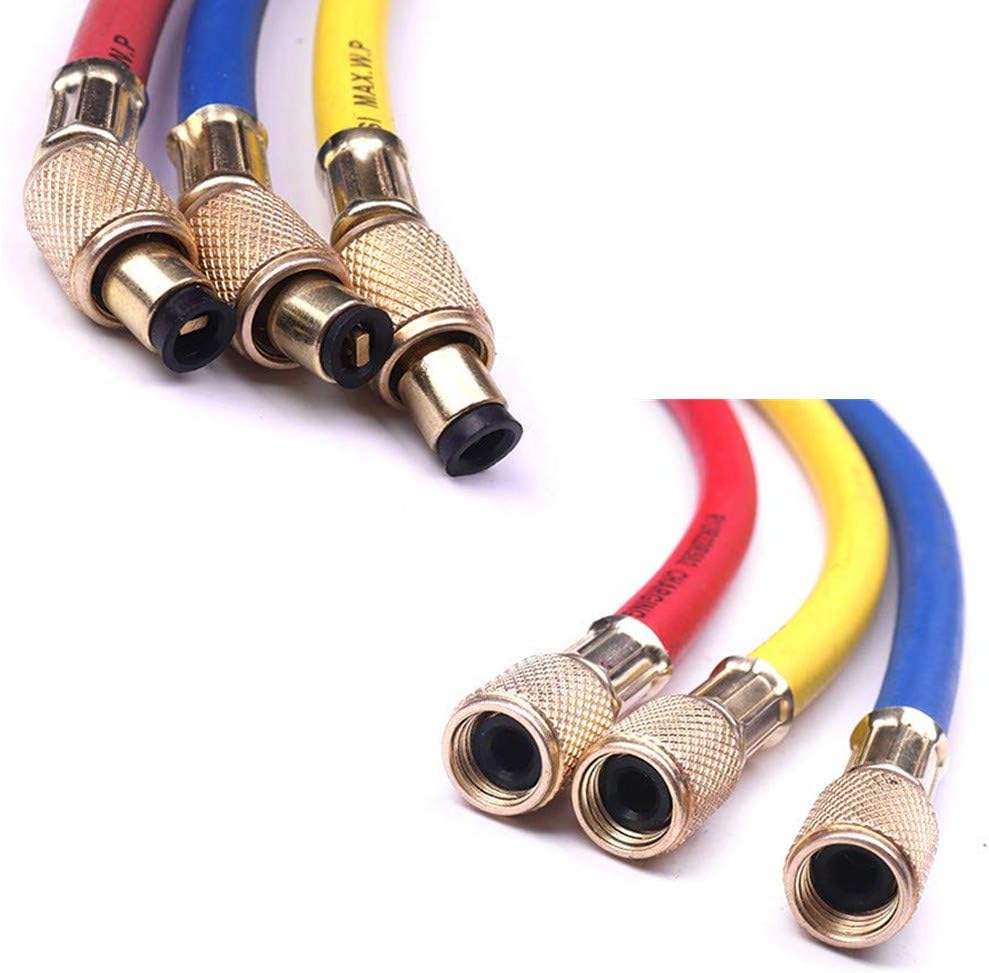 HVAC 1/4" Quick Coupler Charging Gaskets Hose Seals Replacement Gaskets Rubber Manifold Repair Sealing O Ring Kit 50 Pack