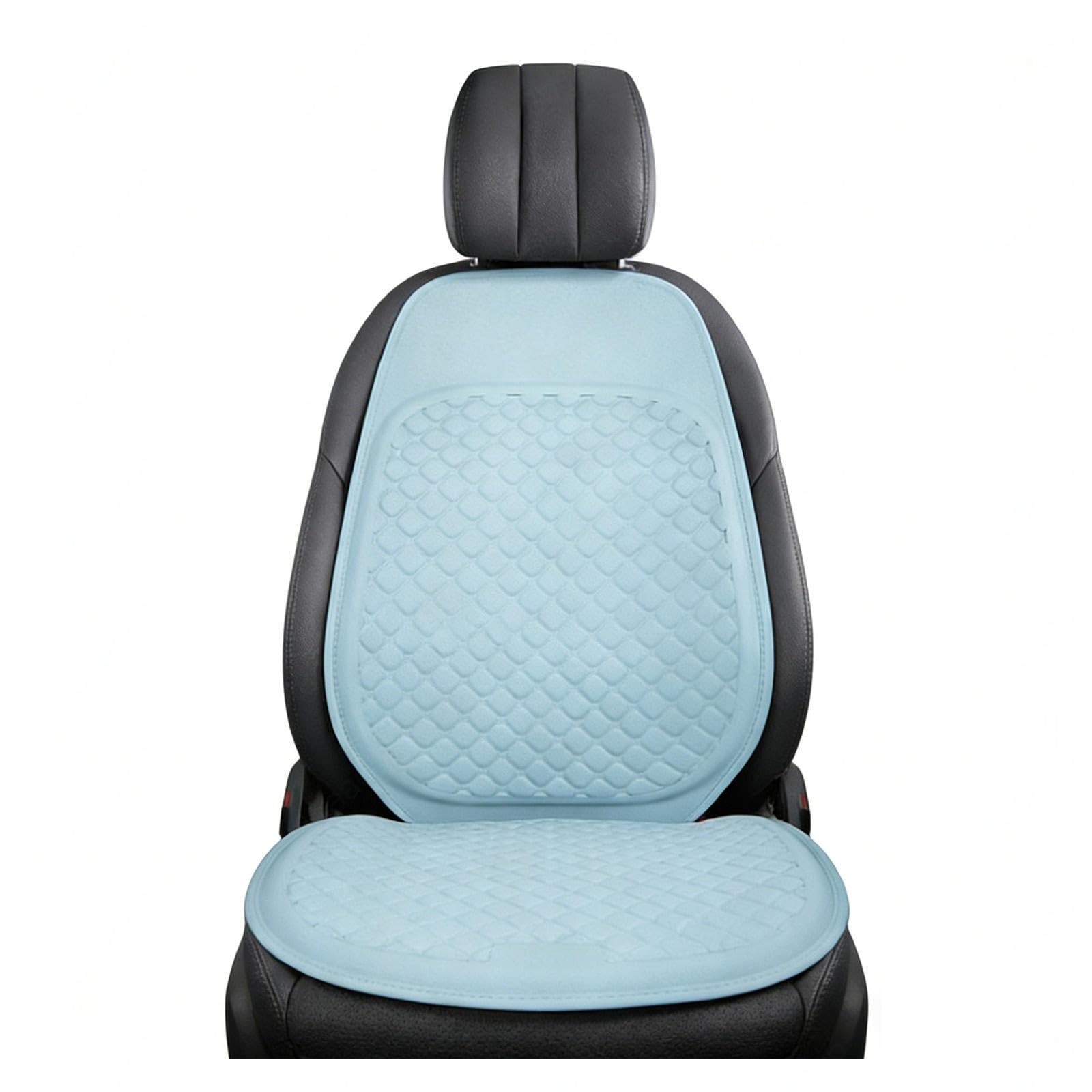 Cojín Asiento Coche Tejido de Refrigeración 3D Cojín Antiescaras Silla de Ruedas Fina, Transpirable y Cómoda para Automóviles, Sillas de Oficina, etc. ,Blue-RhombusStyle-Seatcushion+Backcushion