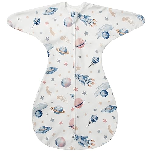 ZIGJOY Baby Transitional Swaddles for Newborns: 0.5 Tog Arms Up