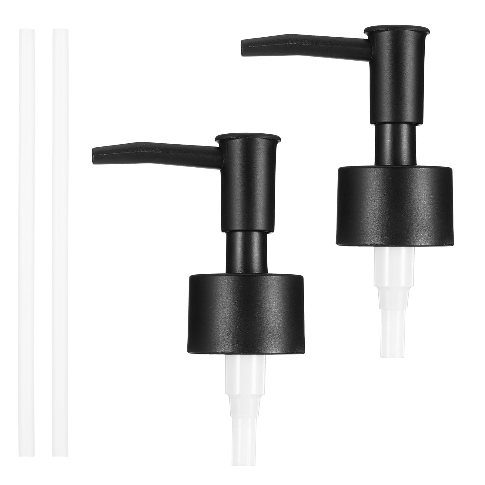 2 Pack Soap Dispenser Pump Replacement, Kitchen Sink Soap Dispenser Pump, Universal Lotion & Soaps Pumps Heads for Standard 28/400 Bottle Neck (Black)