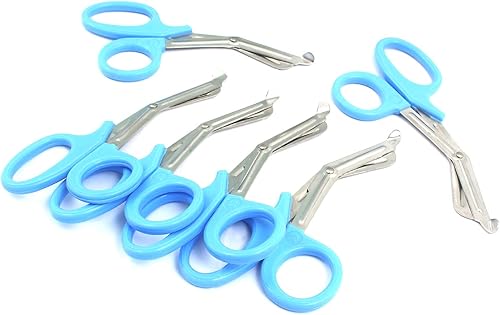 Miniatura 9 de OdontoMed2011 6 PCS PARAMEDIC UTILITY BANDAGE FIRST AID STAINLESS STEEL TRAUMA EMT EMS SHEARS SCISSORS 7.25' TEAL ODM