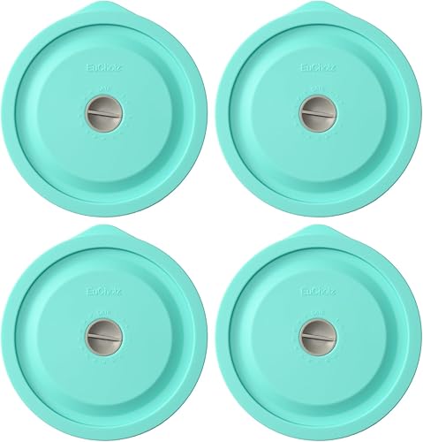 Tapas de repuesto para Pyrex 7200-PC de 2 tazas, tapa redonda de almacenamiento de silicona para cuenco de vidrio de ancla, paquete de 4, color