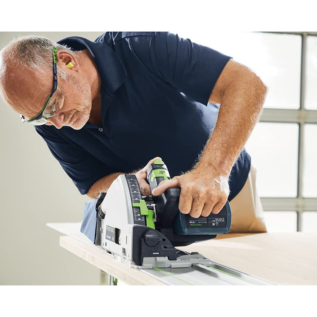 Festool Scie plongeante sans fil festool tsc 55 5,2 kebi-plus/xl-fs - 2 batteries 18v, chargeur + lame ø160mm + rail fs1400/2-577006