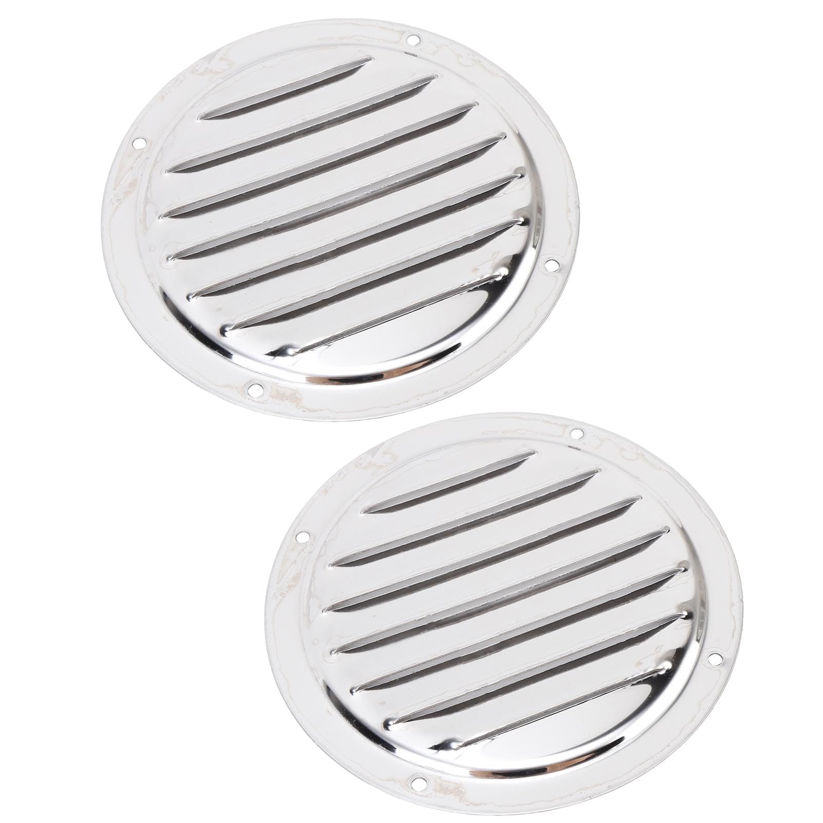 Lot de 2 Grilles d'aération Rondes pour Bateau, Couvercle de Ventilation Marine en Acier Inoxydable 316, Grille d'aération Marine avec Polissage Miroir de Haute Précision, Idéal pour Les