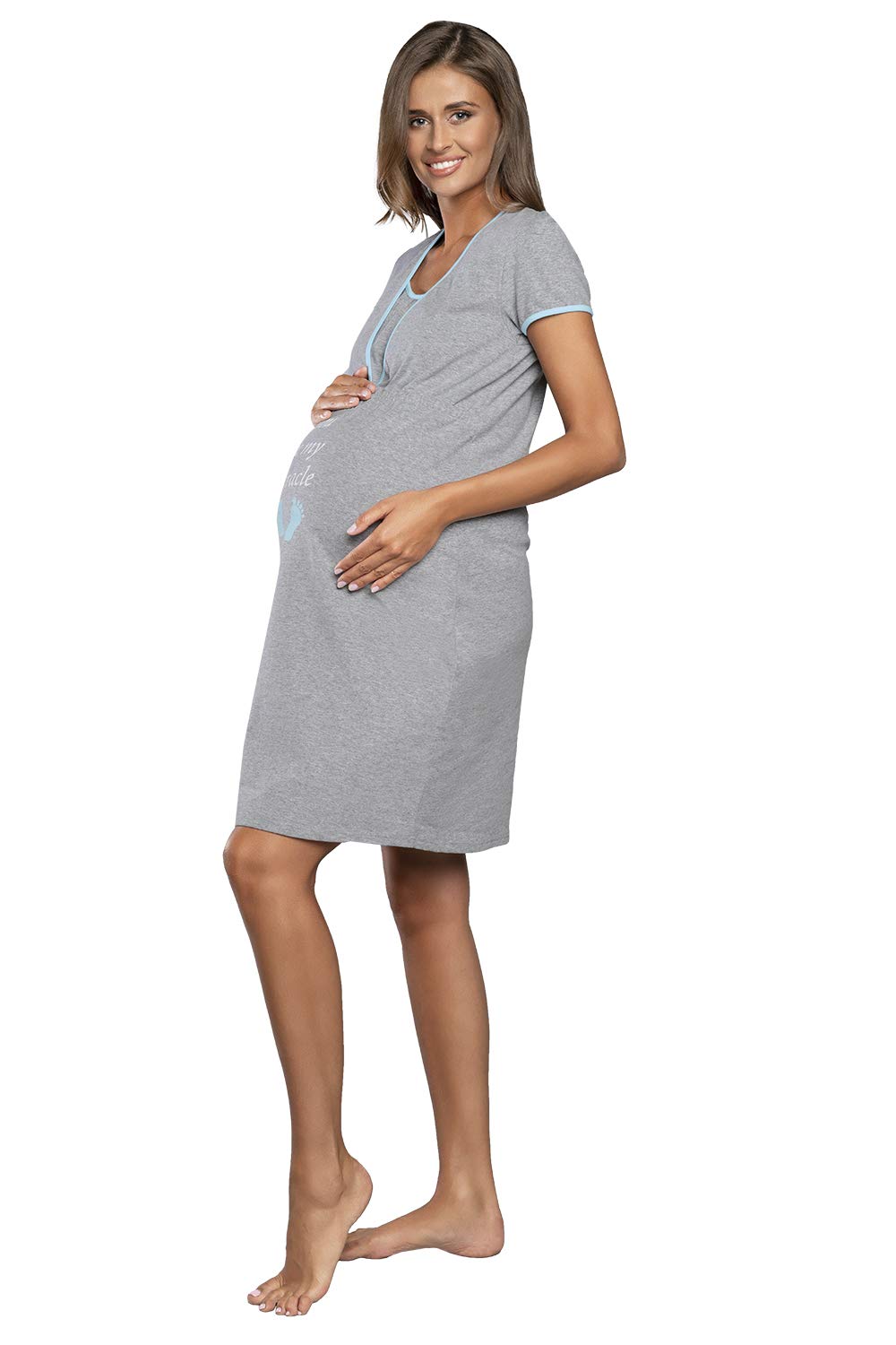 Italian Fashion Camison Lactancia Hospital | Ropa Premama Embarazada | Ropa Embarazada Mujer con Cierre | Camison Hospitalario Mujer | Bata Maternidad Hospital S-XXL - 2