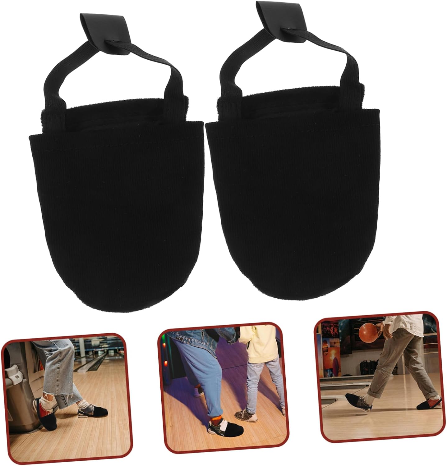 Kisangel 3pairs Wear-Resistant Bowling Shoe Cover Unisex Sliding Accessory for Enhanced Performance and Comfort Non- Design for Boys and Girls and Adults Compact and Practical for Bowling