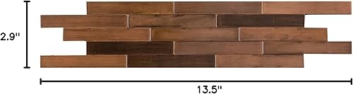 Miniatura 2 de Aspect Mini paneles de metal envejecido en cobre envejecido (muestra de 13.5 x 2.9 pulgadas)