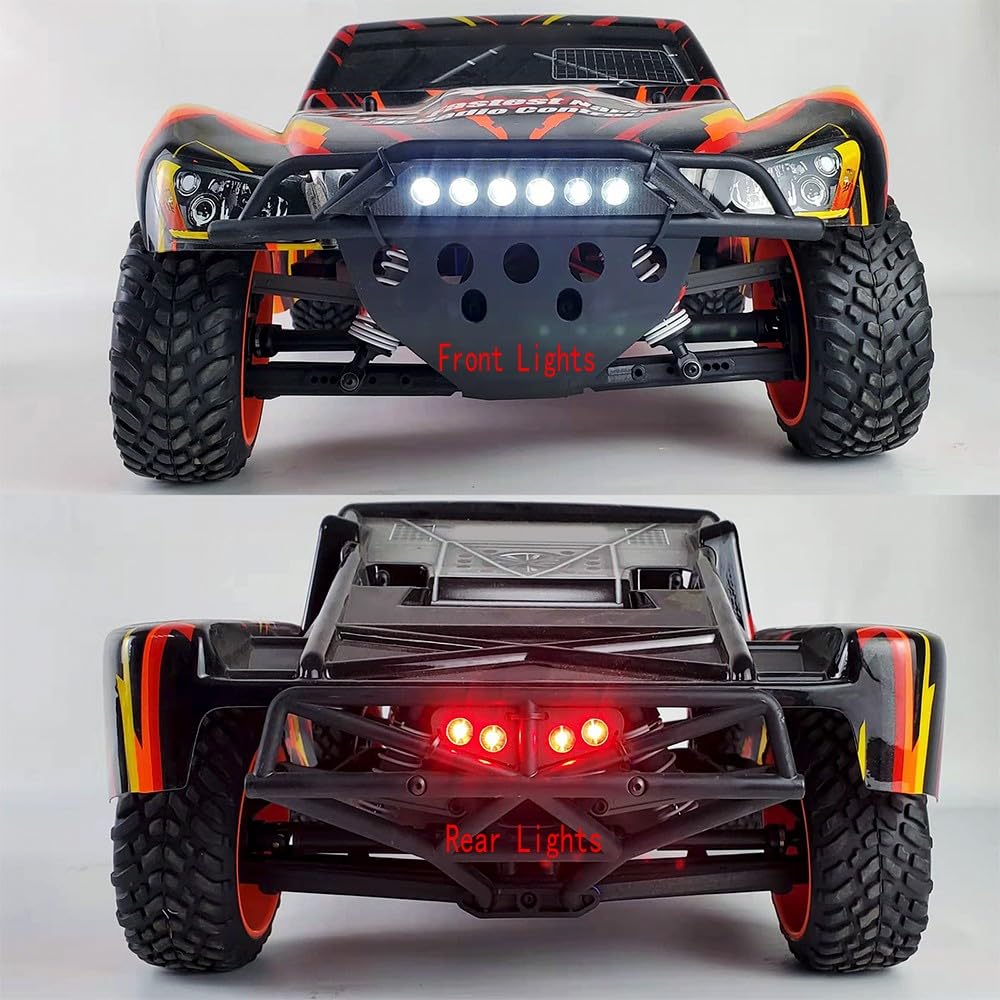 1/10 RC Car Led Light Kit Front/Rear Bumper Lights Lamp Upgrades for TRX Slash 2wd VXL XL-5 4x4 Truck Car