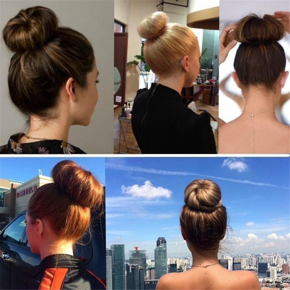sztuczne włosy kok Ludzkie włosy Bun Extension Instant Up-Do Donut Chignon Drawstring Ponytail Hairpieces Akcesoria do włosów(24)