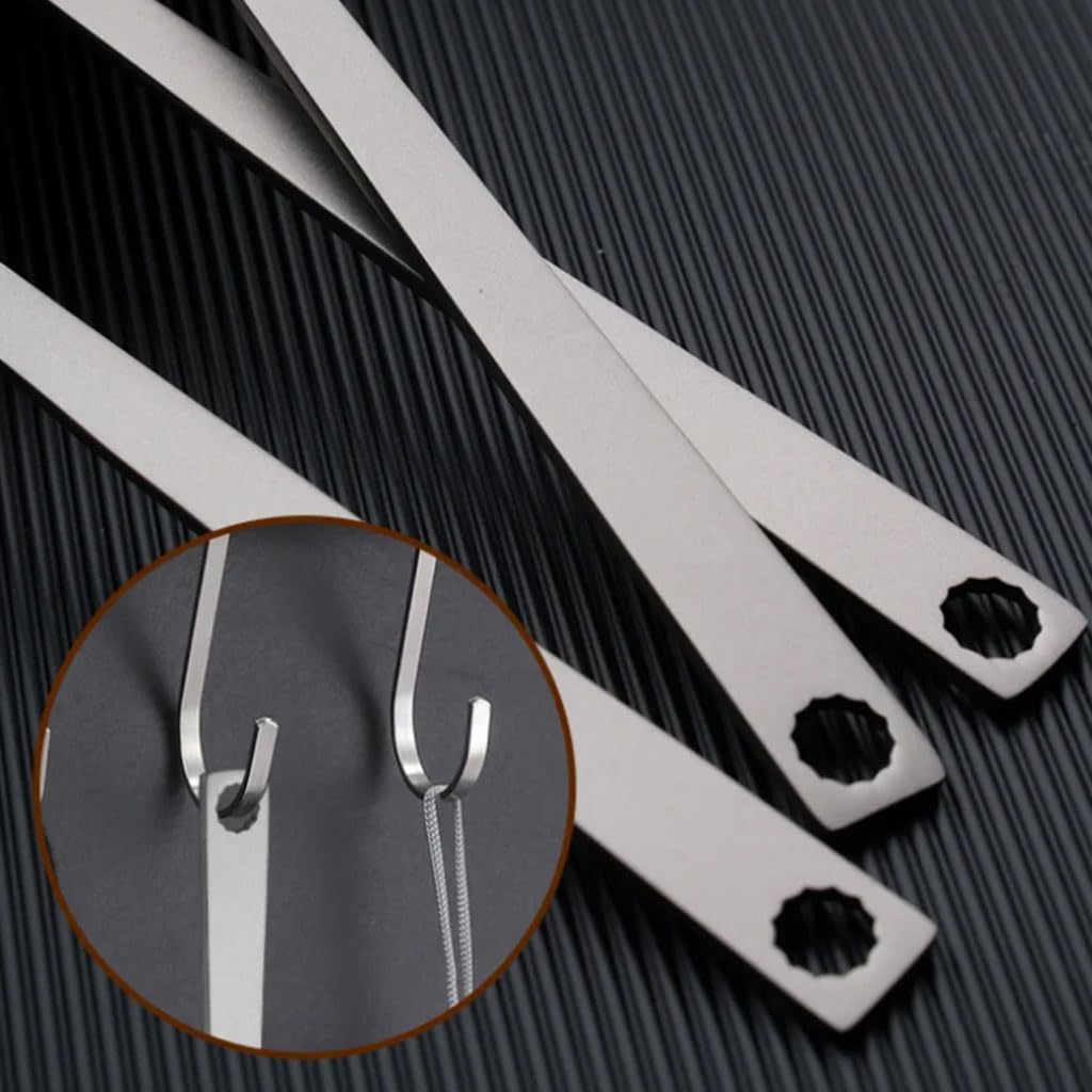 Beau Couverts en Alliage de Titane, Couteau, Fourchette et cuillère, Ensemble de Couverts de Cuisine Domestique, Vaisselle Portable de Camping en Plein air (Argent) Pratique