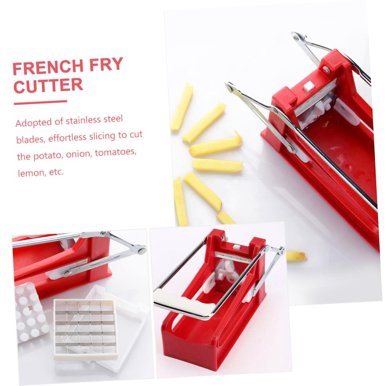 Tagliapatate Manuale 1 Pz in ABS e Pp, Acciaio Inox per Cucina