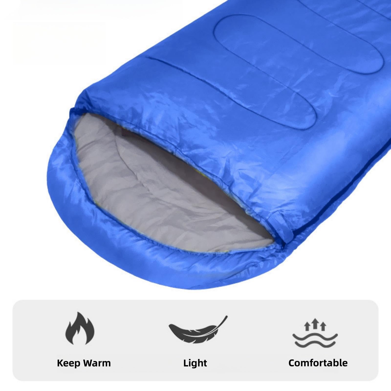 Schlafsack Wasserdichter Schlafsack mit leichter, wasserdichter, kompakter Tasche for Campingausrüstung, die im Freien unterwegs ist für Outdoor Kaltes Wetter Camping und Bergsteigen ( Color : White ,