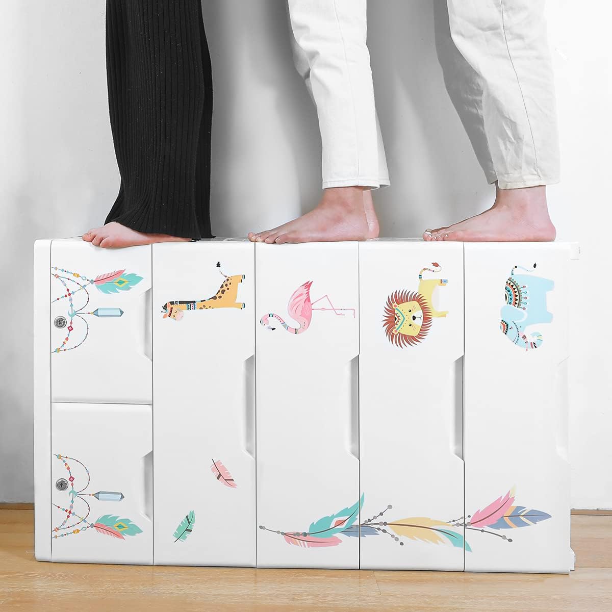 Nafenai Plastic Dresser 6 Drawers,Storage Cabinet Drawers Organizer for Clothes/Toys,Bedroom,Playroom,Closet Drawers,Child/Kids Bedroom or Nursery,Removable Fabric Bins : Baby