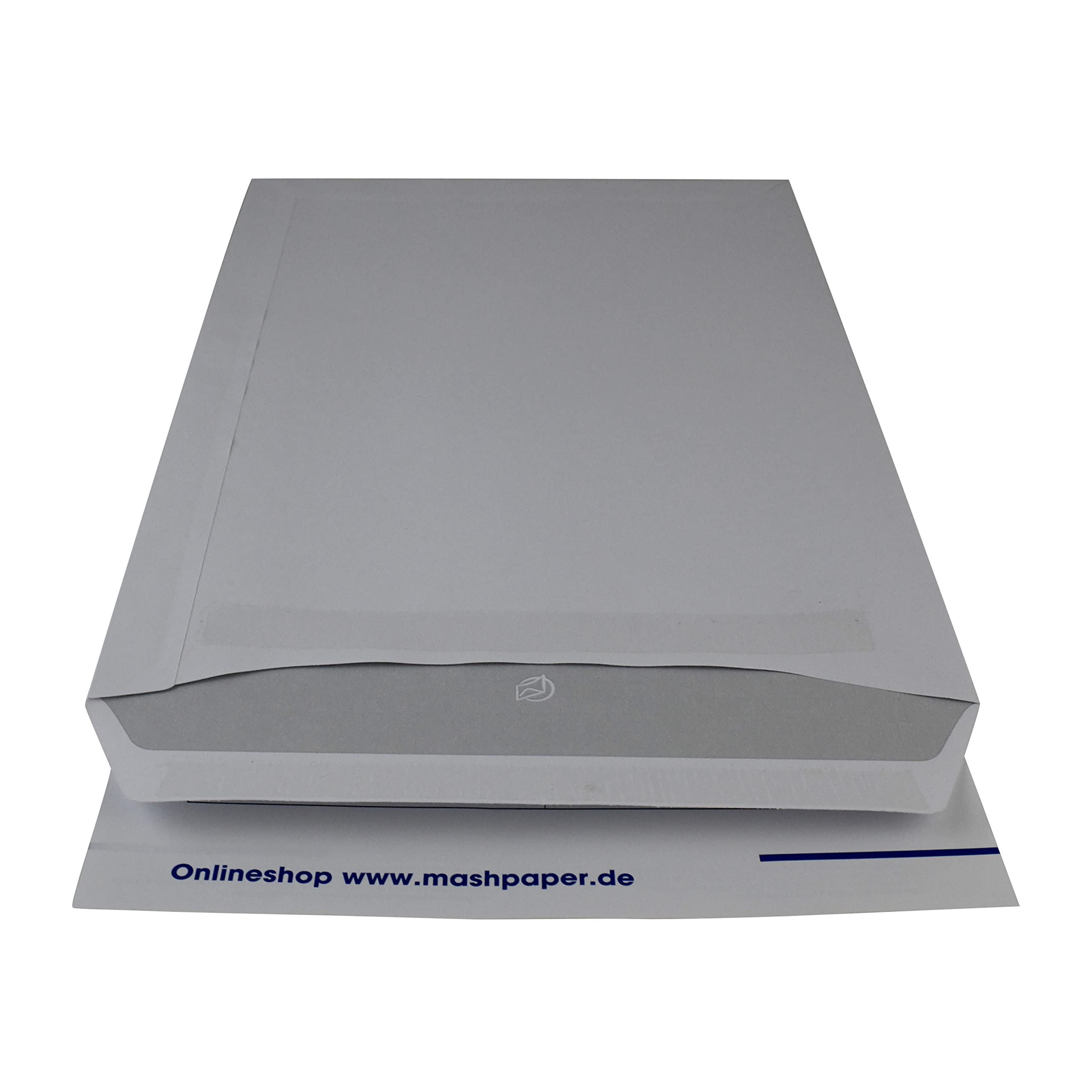 MASHPAPER Versandtaschen DIN C4, weiß, ohne Fenster | 229 x 324 mm | Weiße Versandtaschen C4, 250 Stück, Offset weiß chlorfrei 120g/qm, Selbstklebung, ideal für A4 Dokumente ohne Knicken, 102254