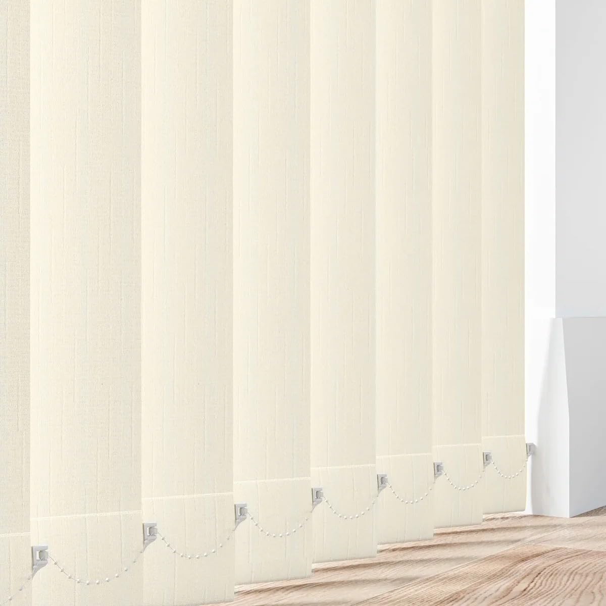 A.w Hambrook Cream Vertical Blind Slats Replacements - Hambrook - Made To Measure 89Mm (3.5'') (Hambrook Cream)
