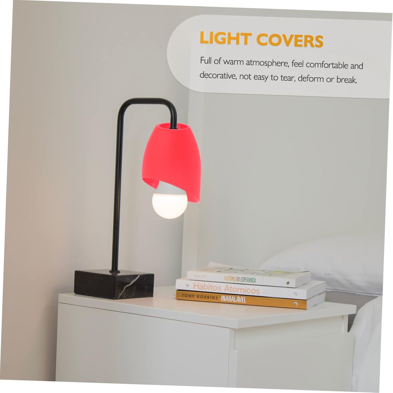 DOITOOL 12pcs Slanted Horseshoe Plastic Lamp Shade Replacement Home Decor Table Lamp Cover Middle for Bedside Wall and Table