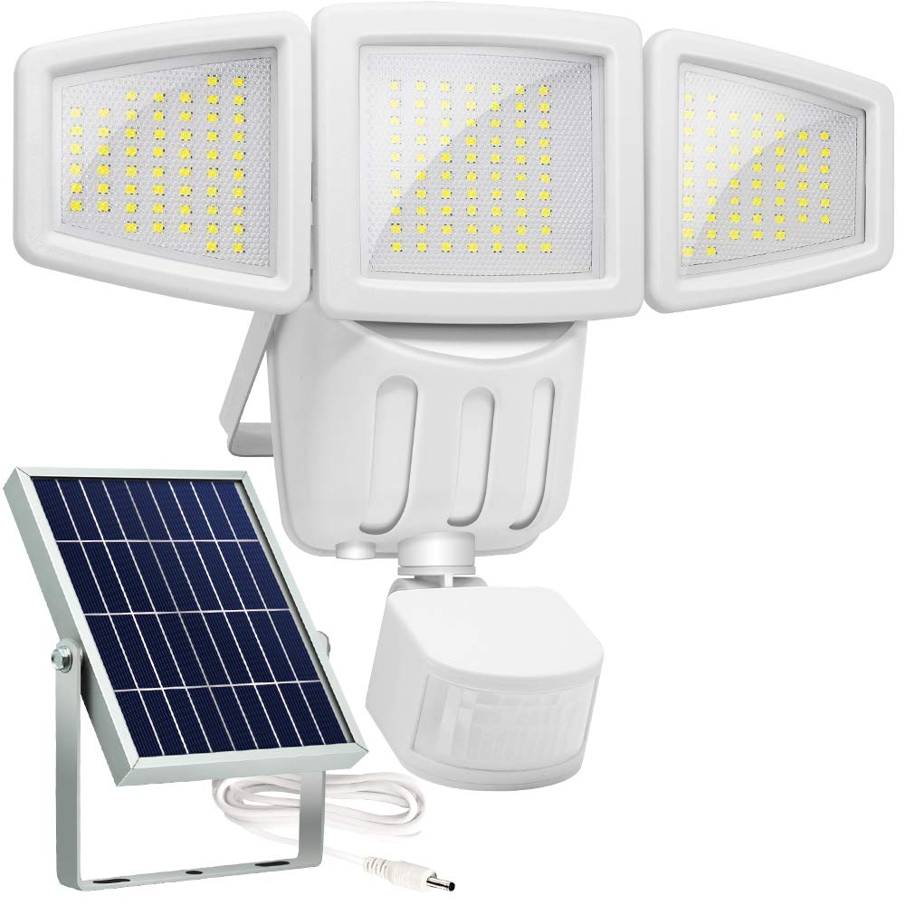 Upgrade Solar Lights Outdoor, Lovin Product Ultra Bright 182 LED Solar Motion Sensor Lights; Wide Angle Illumination/ 3 Adjustable Heads, Security Solar Wall Lights for Driveway, Deck