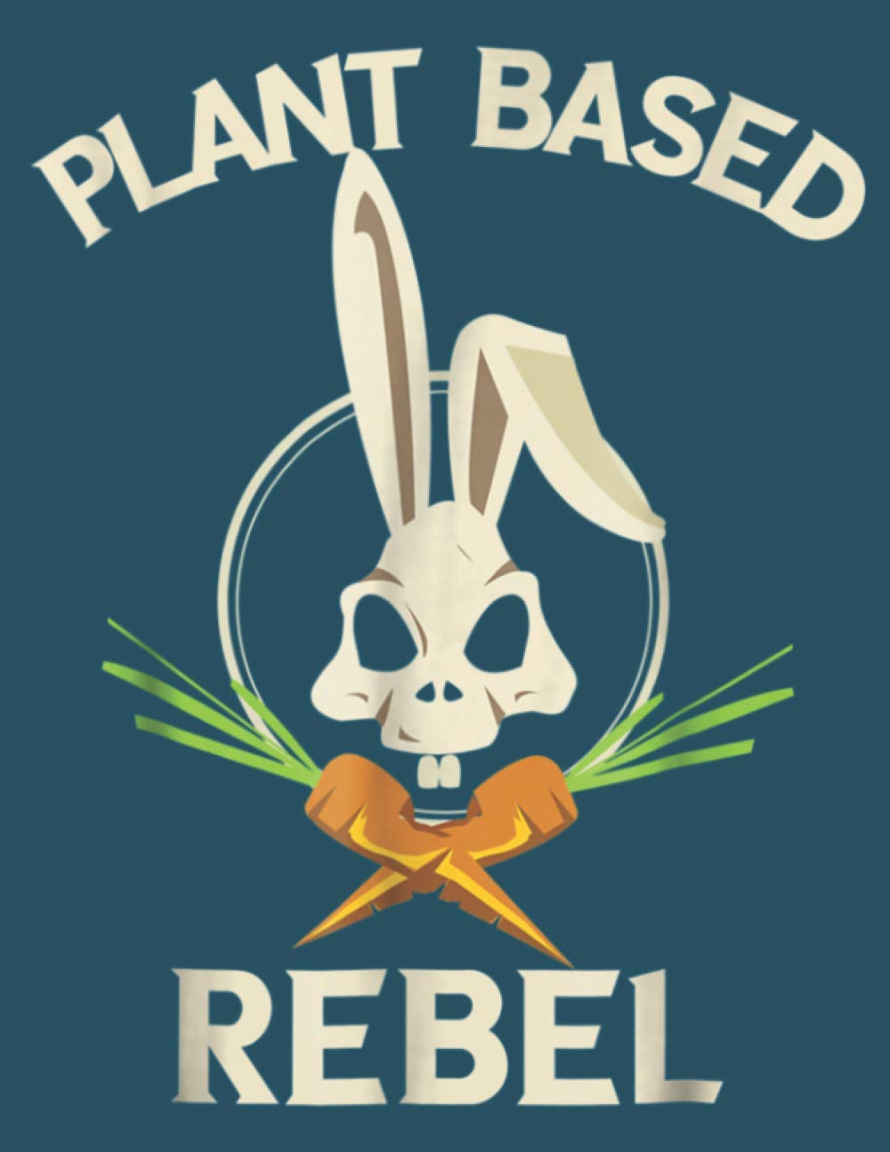 Plant Based Rebel Funny Vegan Vegetarian Bunny: This paperback notebook is 8.5 x 11 inches (large size) and has 100 pages