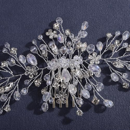Peine para cabello con piedra de strass vintage miniatura 5