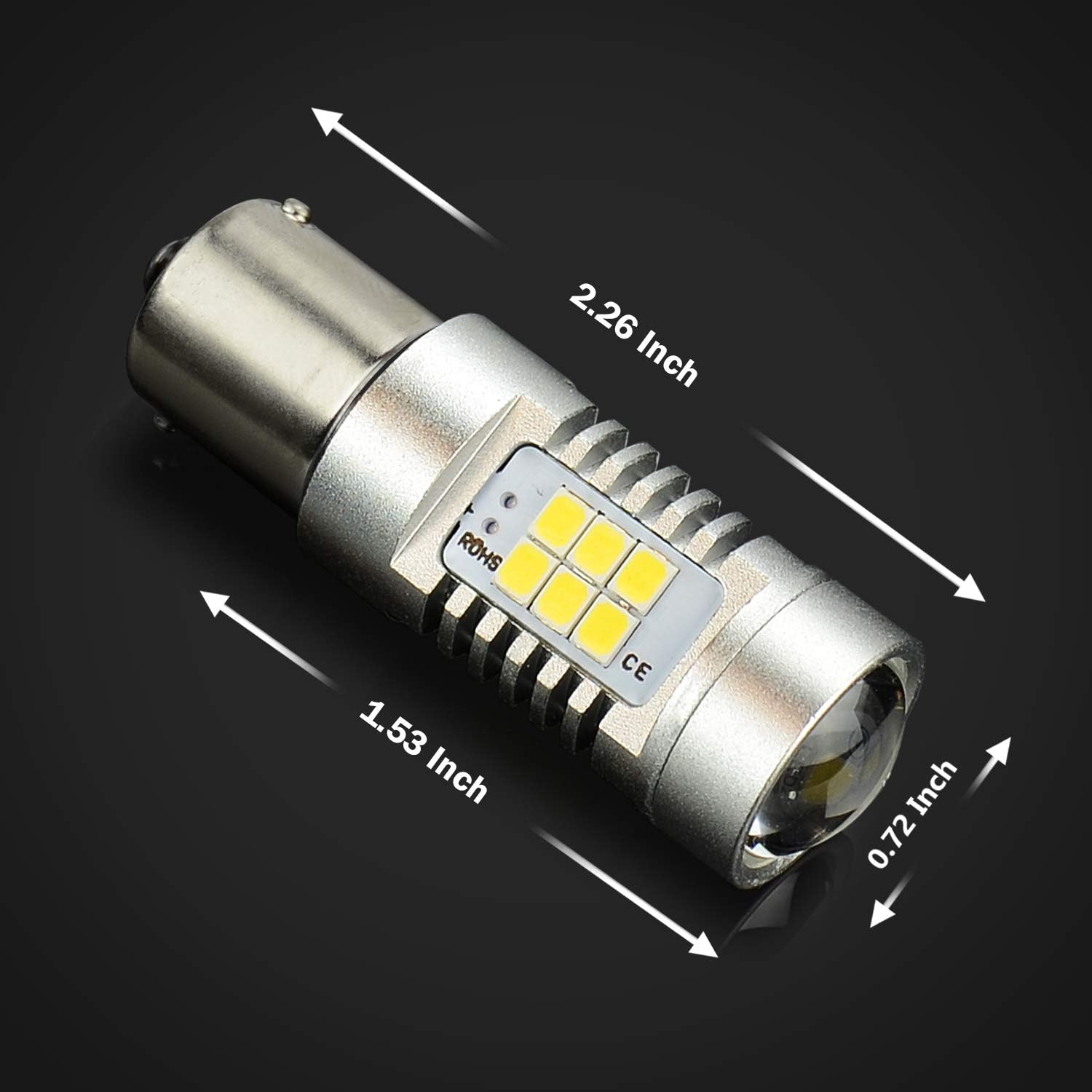 JDM ASTAR Super Bright PX Chips 1156 1141 1073 7506 White LED Bulbs with Projector For Backup Reverse Lights Only