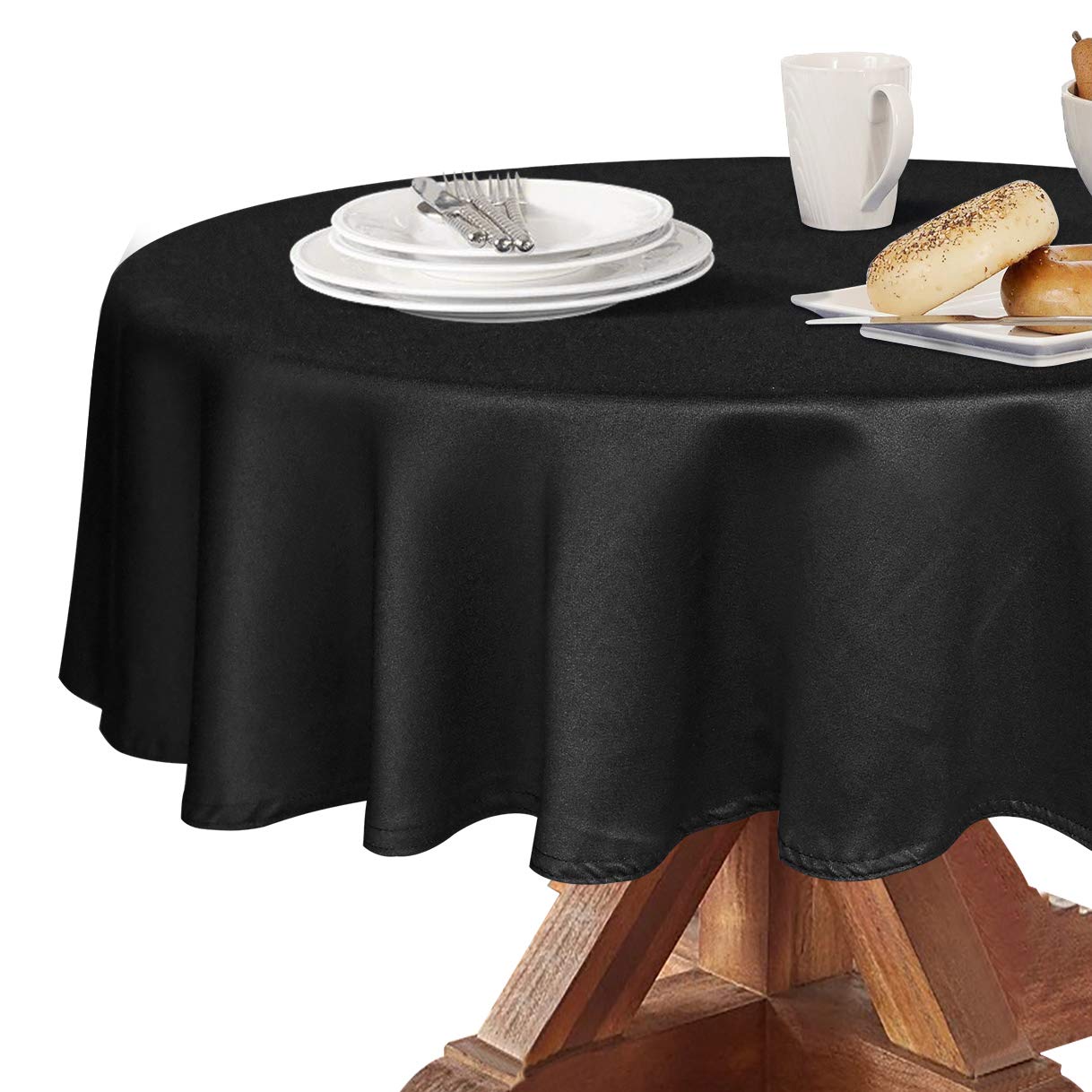 Obstal Nappe Ronde 210 G/m² - Résistante à L'eau - En Microfibre - Tissu Décoratif Pour Extérieur Et Intérieur - Vert - 177,8 Cm De Diamètre