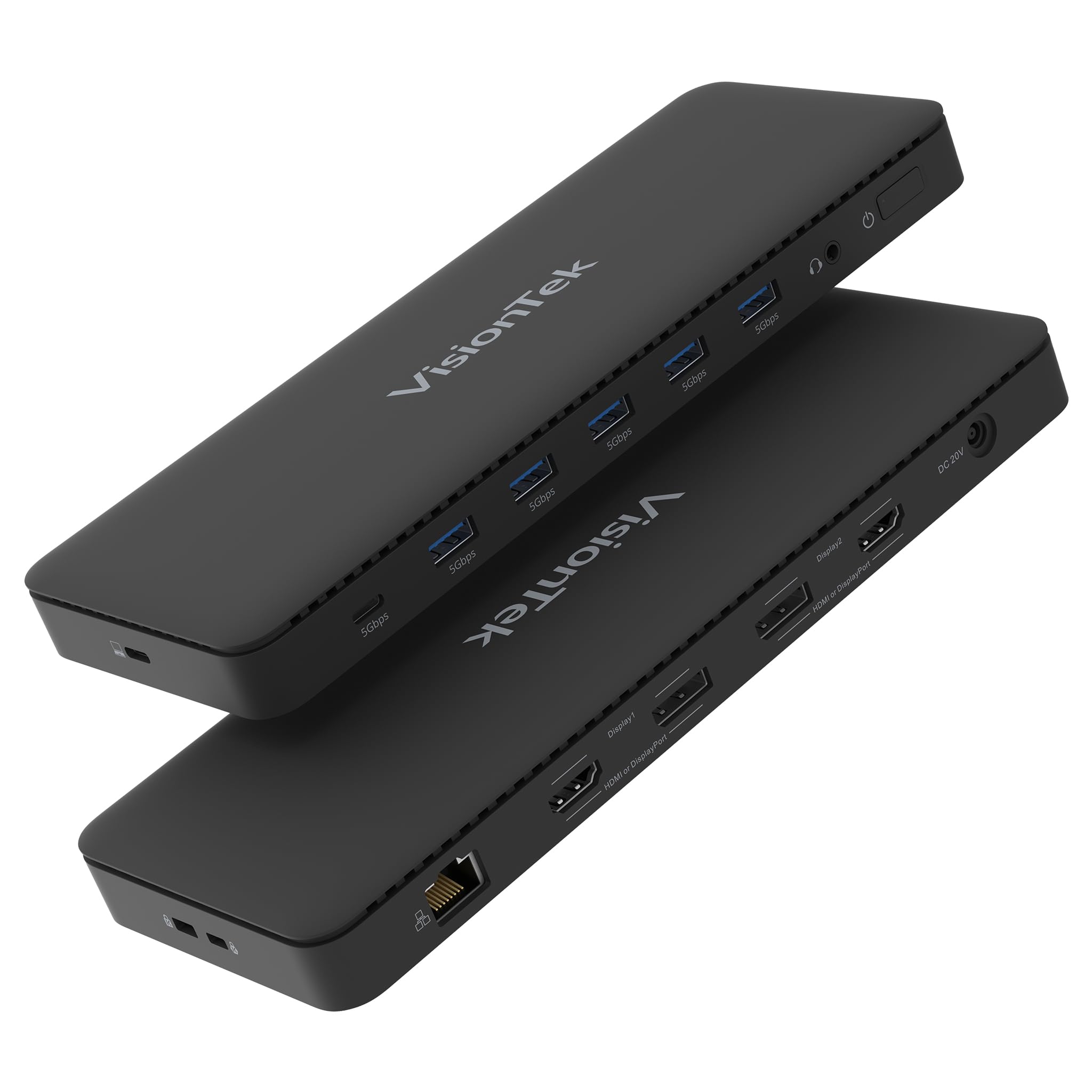 VisionTek VT4600DL Universal Dual Monitor Docking Station USB-C/USB-A | Dual 4K Display via HDMI/DP, 100W Power Delivery, Universal DisplayLink, Windows & Mac Support, Hybrid Enterprise Deployment