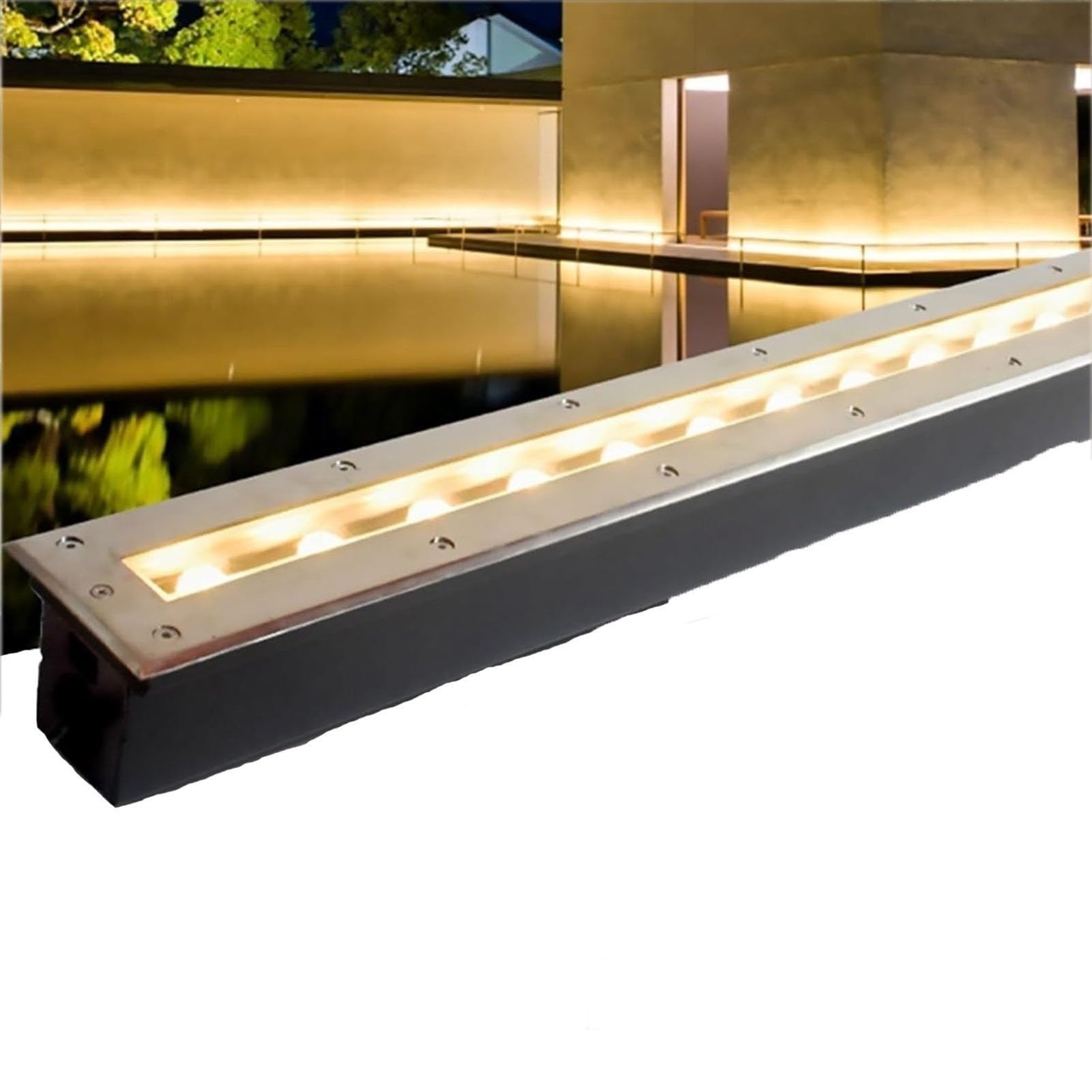 Reflektory podłogowe LED zewnętrzne - wpuszczane na zewnątrz, oświetlenie podłogowe do ogrodu AC85-265V, prostokątne wodoodporne reflektory IP65, do użytku na zewnątrz, chodniki i ogrody