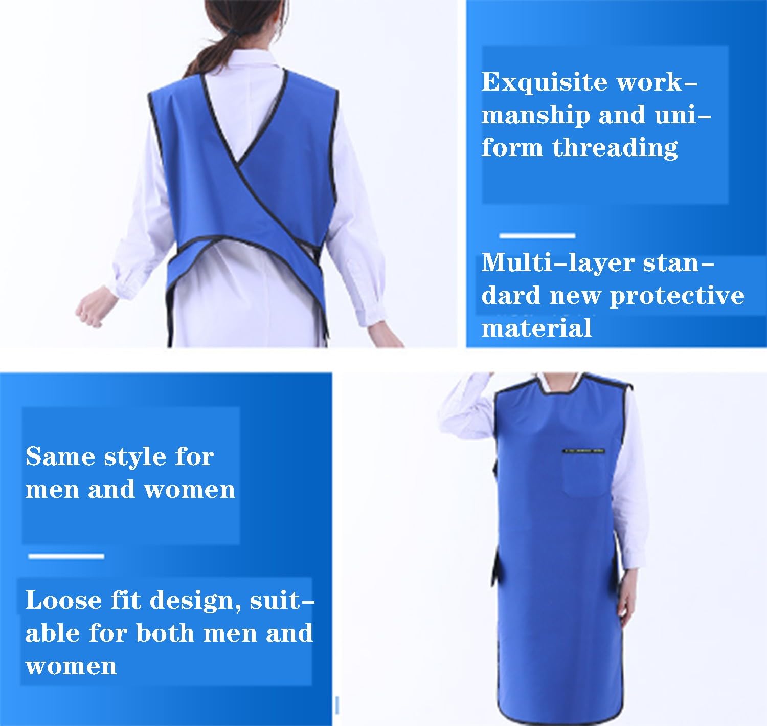 Delantal De Plomo De Rayos X para Rayos X,Chaleco De Plomo Ligero,Vestido De Plomo,Delantal De Laboratorio Dental,Bata De Plomo para Protección Radiológica,Cintura Ajustable