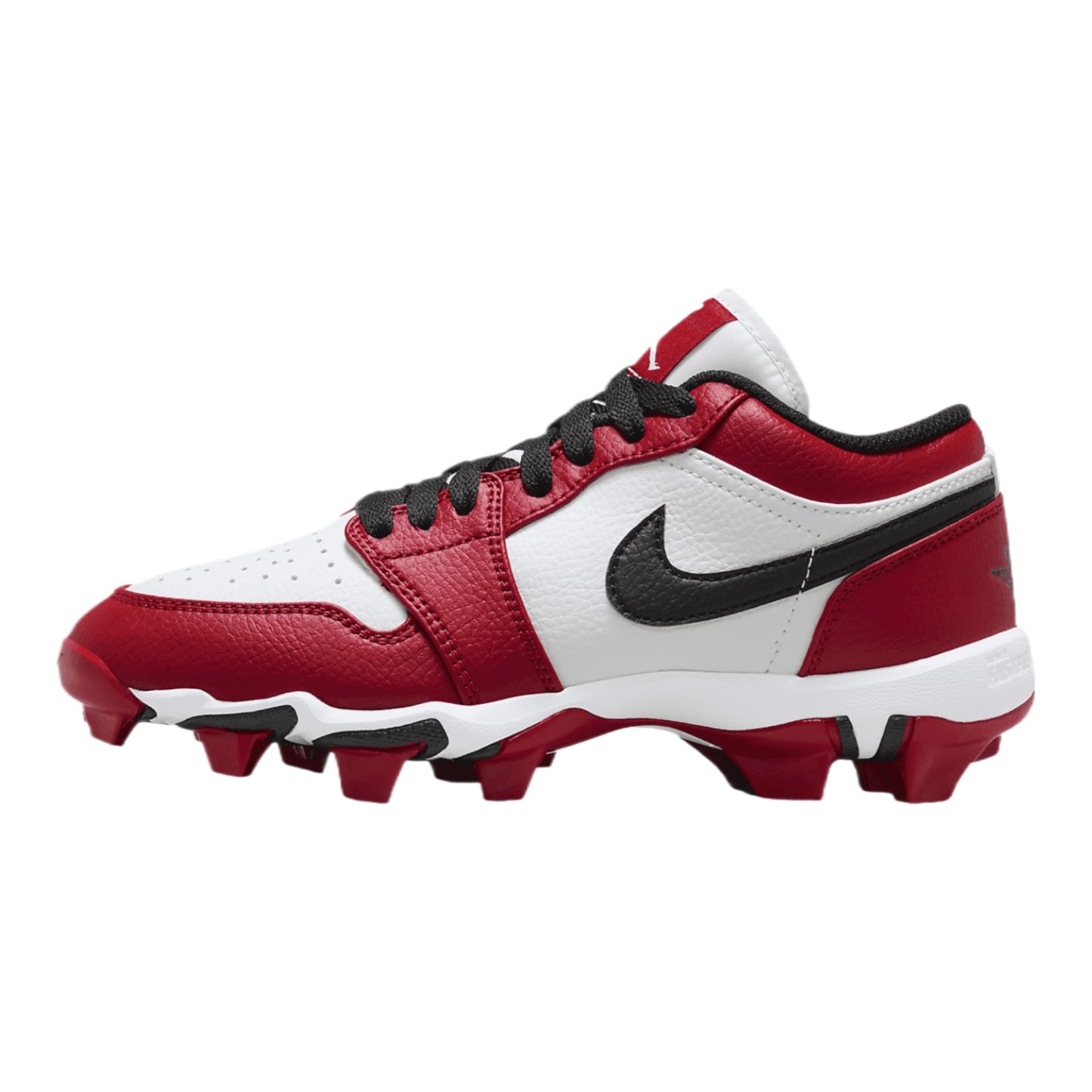 Size 5 Y Jordan 1 Low Youth Cleat white black red 