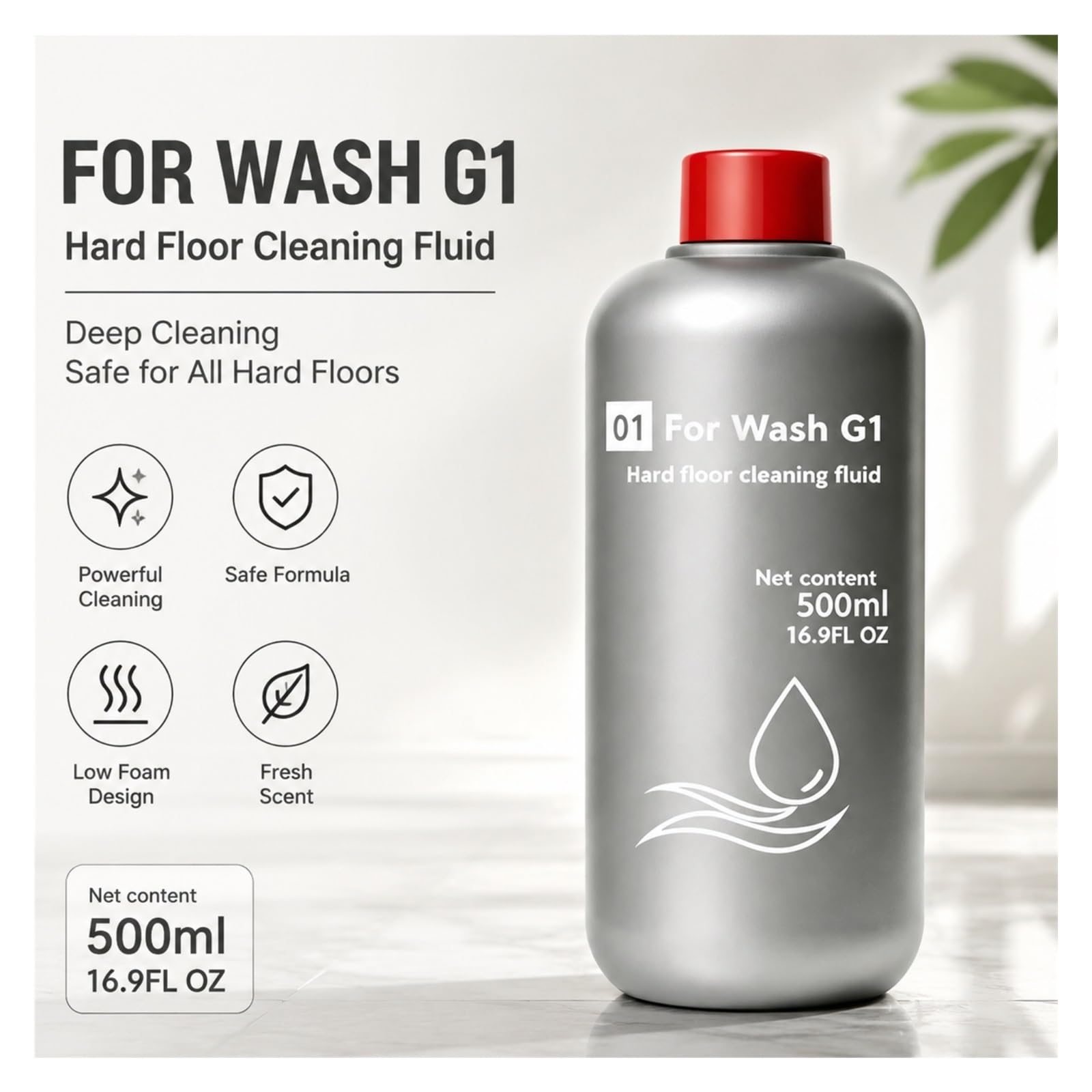 Solución De Limpieza De Pisos De 500 Ml, Líquido Limpiador De Pisos For Eliminación Profunda De Manchas Con PH Neutro, Compatible Con Dyson Wash G1 Aspiradora, Pisos Duros De Vinilo(3pcs)