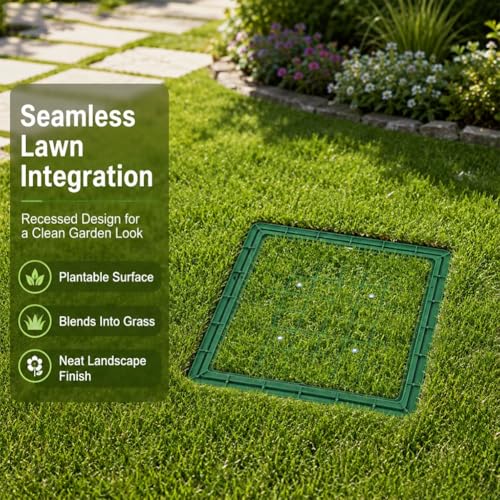 Couvercle regard pelouse 70x70cm pour aménagement jardin net