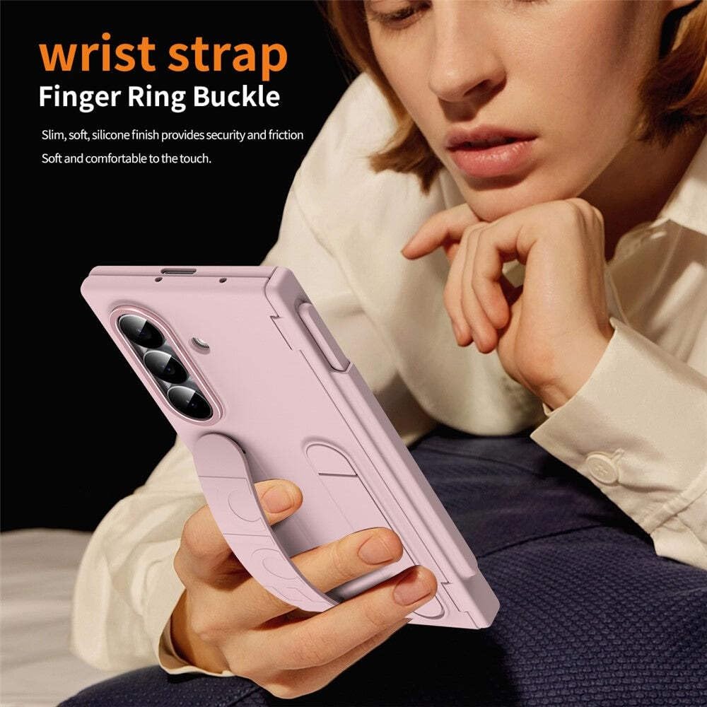 Generic etui kompatybilne z Samsung Galaxy Z Fold 8 Ultra (kolor: przezroczysty) obudowa podpórka twarda klapka zawias pokrowiec na telefon z przednią folią i rysikiem