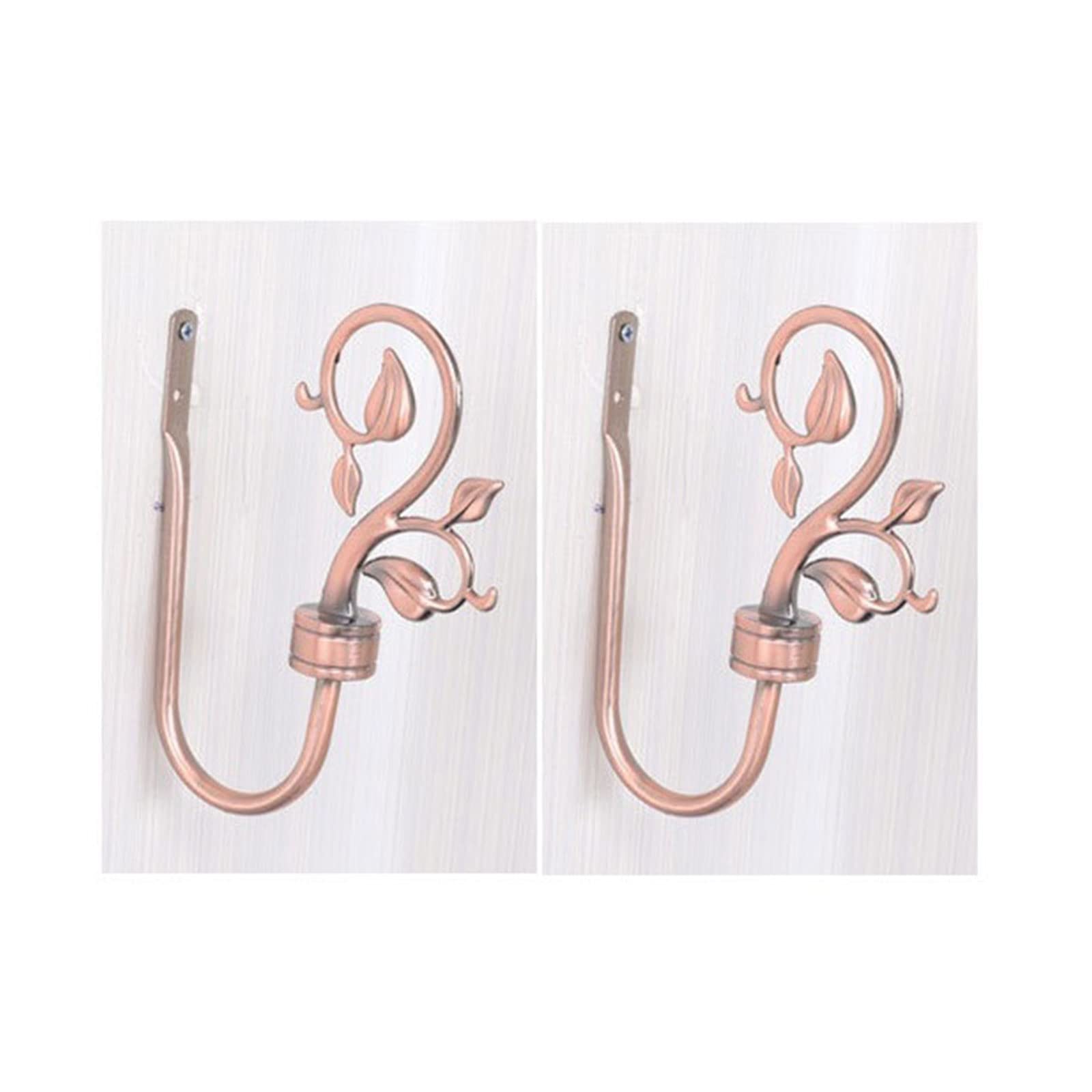 2 Pcs Wall Mounted Drapery Tiebacks Decorative Curtain Drapery Holdback Metal Window Holder with Screws Holdbacks for Curtains