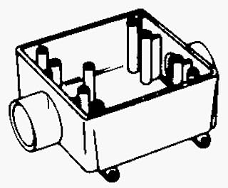 Cantex Outdoor Switch/Outlet Box Fse Pvc 2 Gang, 3/4 