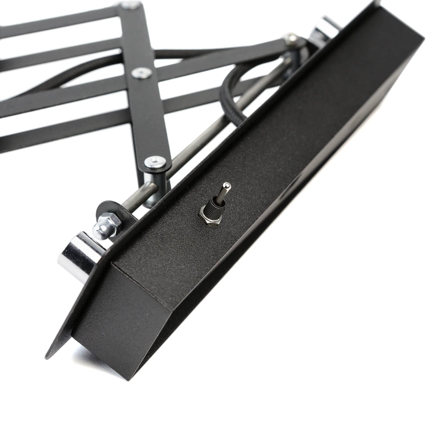 Licht-Erlebnisse Wandleuchte Metall E27 ausziehbar Scherenlampe mit Schalter Schwarz Retro Wandlampe Wohnzimmer Leselampe Schlafzimmerlampe