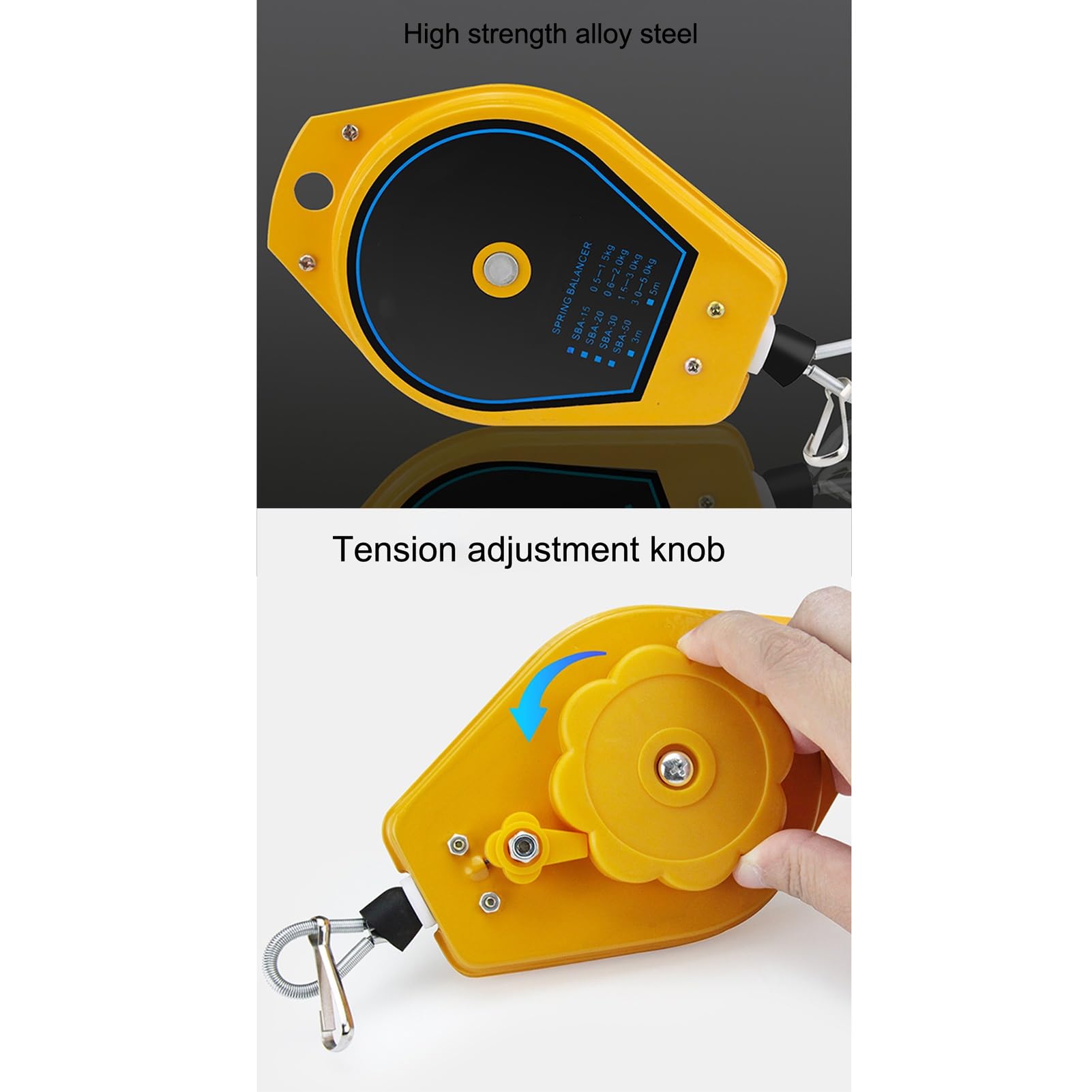 Supporto per utensile sospeso da 3 a 5 kg di carico, utensile bilanciatore a Molla Retrattile con Dispositivo di Sicurezza, Adatto per stampaggio di Auto, Saldatura di Parti, uten(1,5-3,0 kg