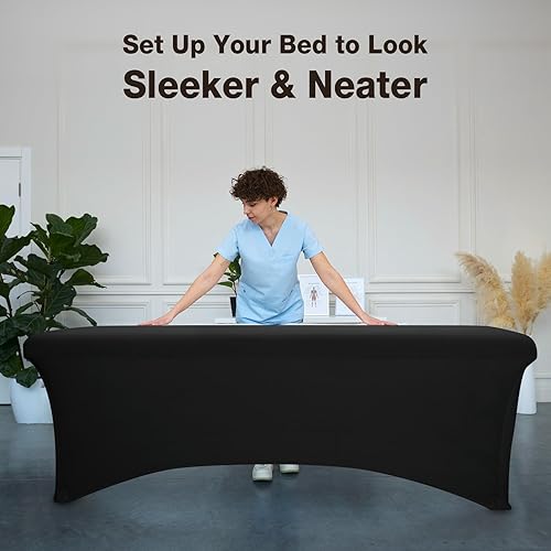 Miniatura 5 de Noverlife 2 fundas de cama de pestañas, 6 pies, elásticas para extensión de pestañas, injerto de pestañas, mantel de poliéster para masajes, cama,