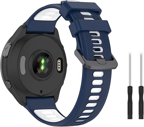 Miniatura 14 de Baaletc Compatible con las correas de reloj Garmin Forerunner 965, correa deportiva de silicona suave de repuesto para Garmin Forerunner 965 Band