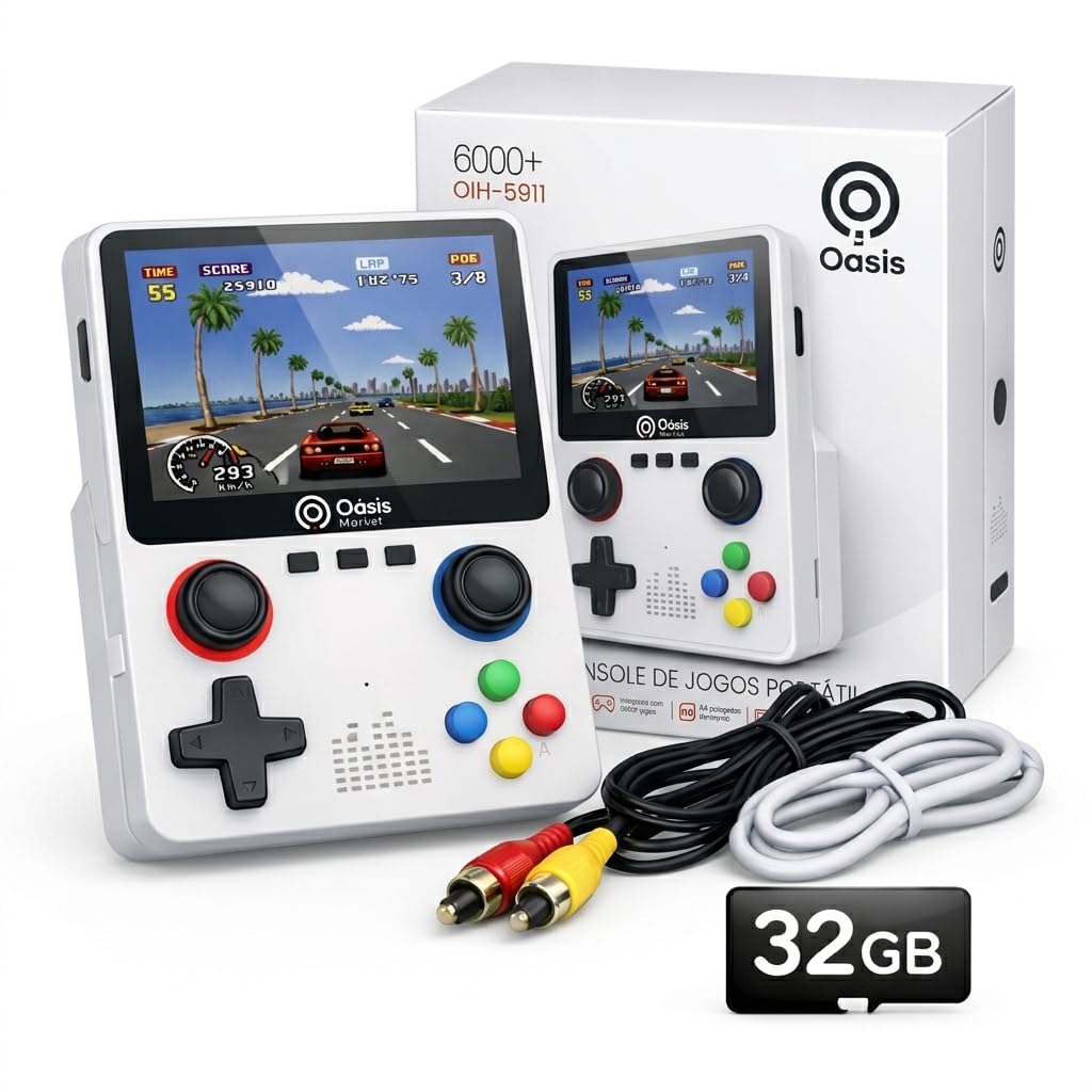 Console Portátil Retrô Oásis OIH-5911 Emuladores Jogos Clássicos
