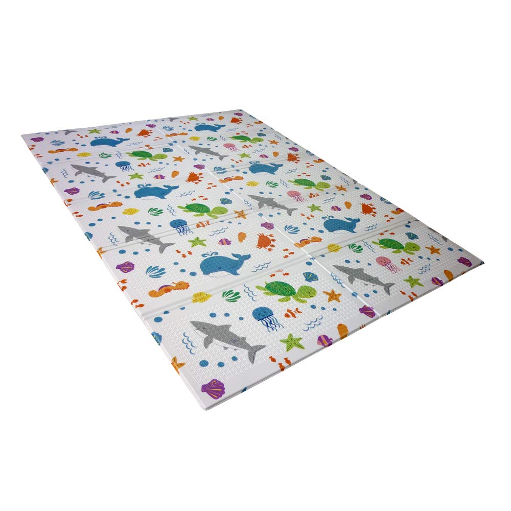 Tappeti Gioco Bambini 200x150x1cm,Tappeto per Bambini Pieghevole Tappetino Schiuma Pavimento Antiscivolo su Entrambi i Lati Portatile Impermeabile