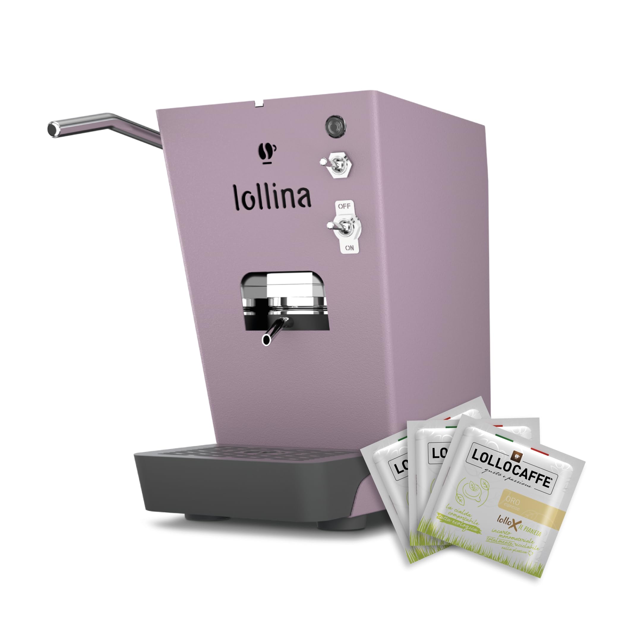 Lollo Caffè - Lollina Plus Macchina da caffè a cialde ESE 44 mm con 40 cialde - Lillador