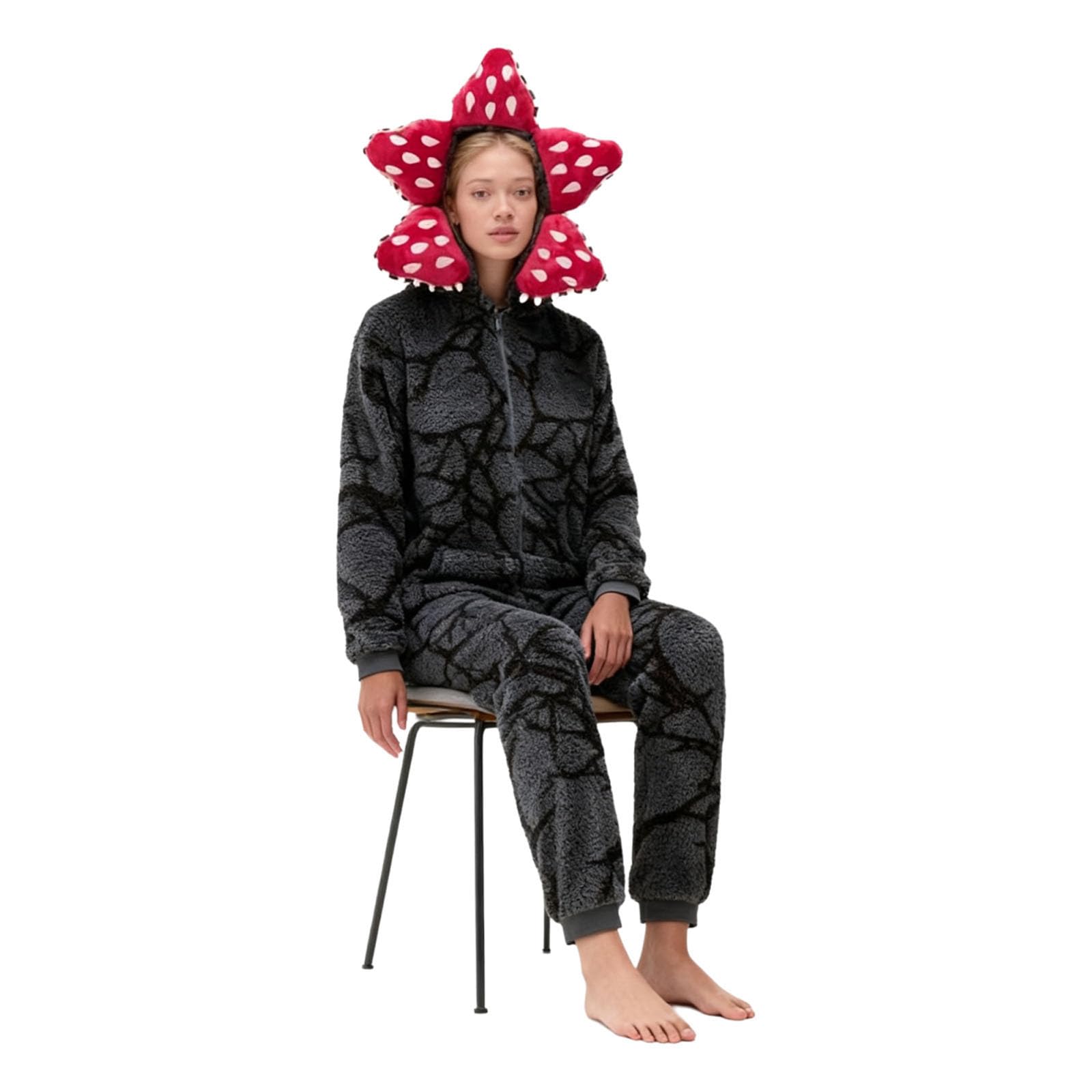 D-Demogorgon - Pijama unisex de una pieza para adultos, con capucha