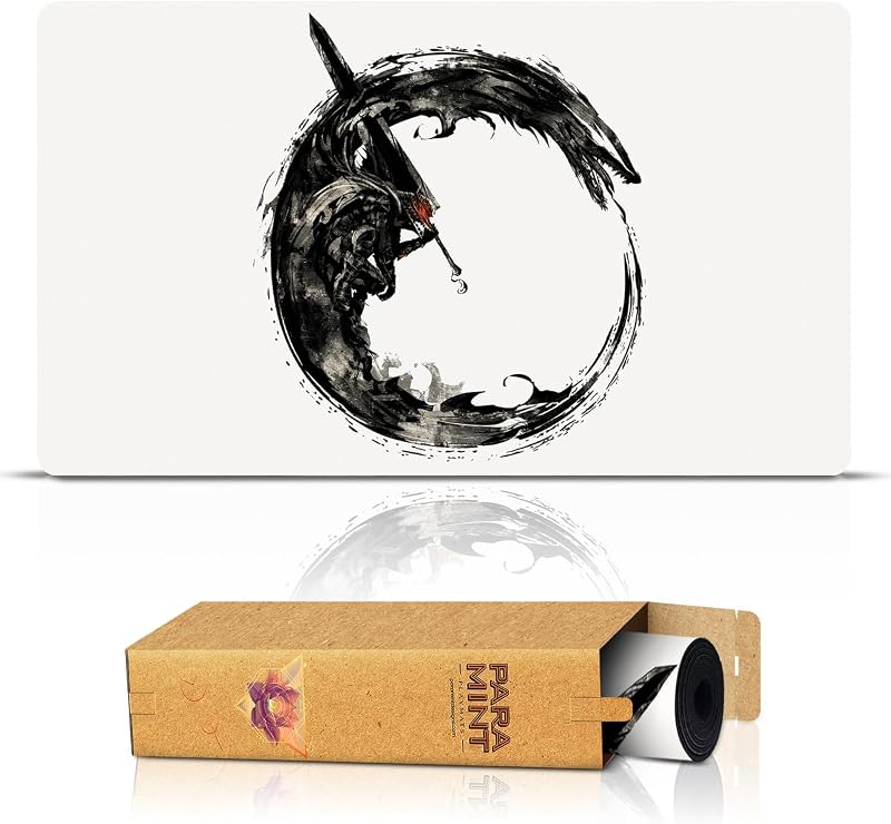 Berserk Ouroboros - 24x14 Stitched MTG Playmat | Art by Anato Finnstark. Non-Slip Rubber Base. Compatible with Magic The Gathering TCG. Durable Tabletop Desk Protection.