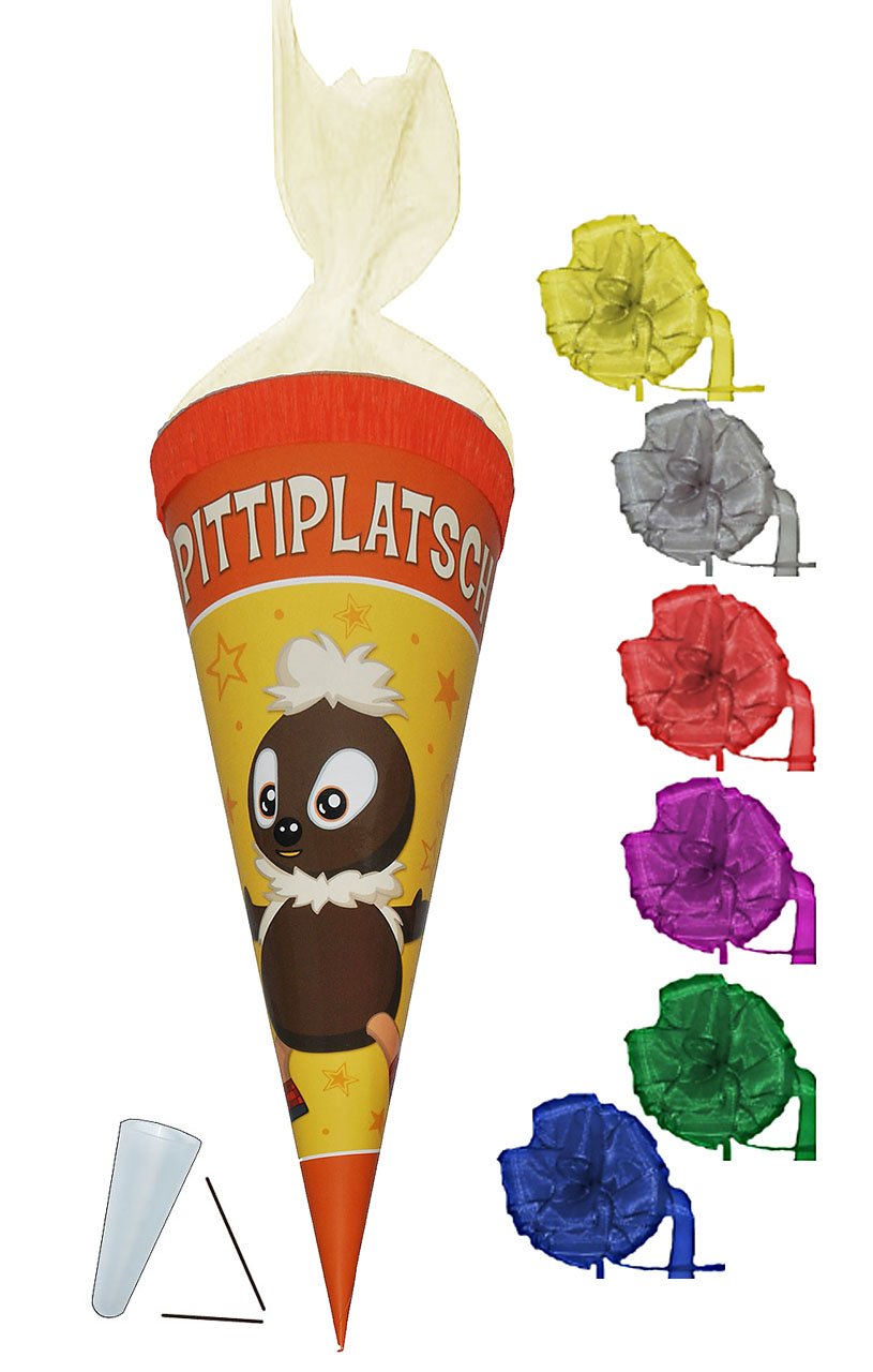 Stabile Spitze Für Schultüte – Durchsichtiger Kunststoff, Passend Für Runde & Eckige Zuckertüten 22-85 Cm | Mit Holzspitze & Tüllabschluss