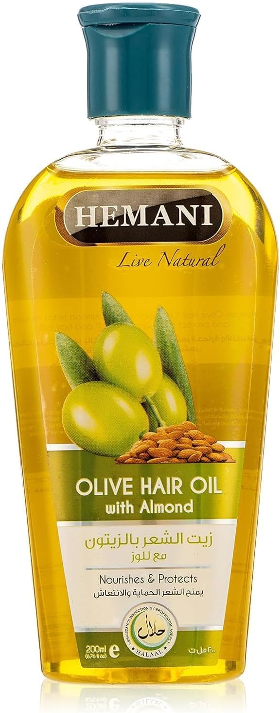 Hemani Olive Hair Oil, 200 ml - Natural Olive Oil for Protect hair from Dandruff & Hair Fall Helps Nourish Hair