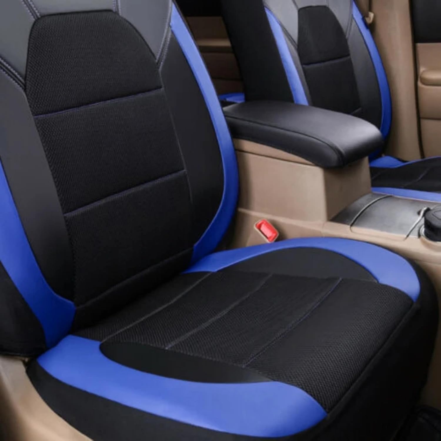 2Pcs Housse Siege Voiture pour Citroen e-C3/e-C4/e-Berlingo/e-SpaceTourer Berlingo/SpaceTourer, Confortable Respirant Protection Couvre Sieges siège Avant Protections Accessoires,Blue